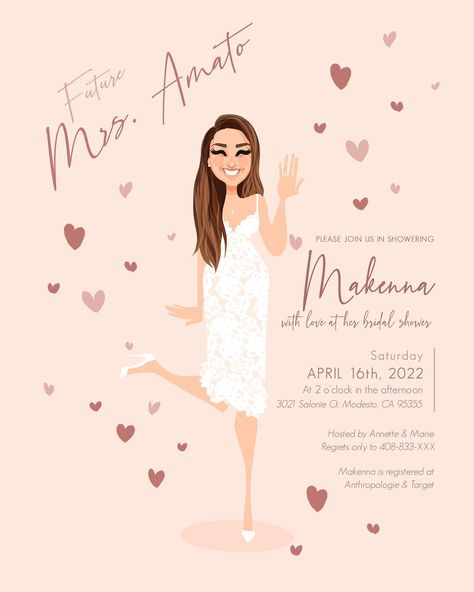 Are you the maid of honor and want to surprise the bride-to-be? So what do you think to use my bridal shower invitations? Marie ordered for Makenna and this the result! 😊 . . . #bridalshower #bridalshowerinvitations #weddingideas #wedding #bachelorette #bacheloretteparty #bacheloretteideas #bridetobe #weddinginspo Portrait Wedding Invitations, Bride To Be Balloons, Bride Pictures, Bride Shower, Bridal Bachelorette Party, Bridal Invitations, Bachelorette Invitations, Bachelorette Party Invitations, Portrait Wedding