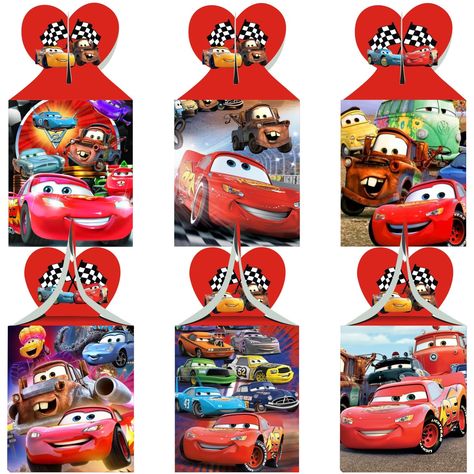 PRICES MAY VARY. 【Package Include】12 Pack Lightning Mcqueen party favors boxes for Movie theme birthday party supplies, Video Goodie boxes measure7.5"H x 3.5"W x 3.5"D 【WIDE APPLICATION】: Set of 12 pack Lightning Mcqueen party boxes with High-definition printing pictures on both sides, there are different patterns on each side, Perfect for giving out party favors and small gifts — Ideal to hold small toys, goodies, treats, candy, mini accessories, and more. Ideal for birthday Party decorations f Lightning Mcqueen Birthday Party Ideas Decoration, Lightning Mcqueen Party, Mcqueen Party, Printing Pictures, Movie Theme Birthday Party, Cars Birthday Party, Movie Birthday Party, Party Boxes, Spiderman Birthday Party