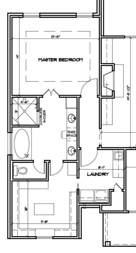 Master Suite with Laundry room. Master Suite Layout, Master Suite Floor Plan, Master Bath Layout, Master Suite Remodel, Master Suite Addition, Master Bath And Closet, Bedroom Addition, Bathroom Floor Plans, Master Room