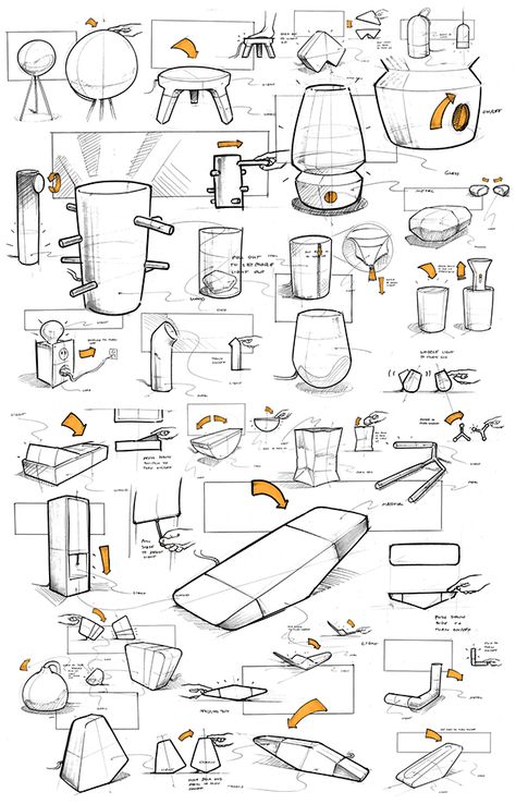 Prism Nightlight, la lámpara inspirada en el balancín | Experimenta Más Industrial Design Portfolio, Object Drawing, Industrial Design Sketch, 3d Modelle, Sketch Inspiration, Bicycle Design, Drawing Lessons, 영감을 주는 캐릭터, Design Student