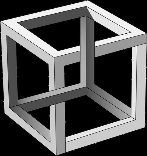 Clipart - MC Escher's Impossible Cube: Impossible Cube, Escher Drawings, Mc Escher Art, Escher Art, Engraving Wood, Illusion Drawings, Foto Langka, Mc Escher, Geometric Drawing