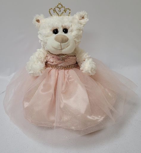 PRICES MAY VARY. 12" Quinceanera Teddy Bear with dress Can be given as a gift or used as a centerpiece 12 inches in height. Rhinestone tiara and an embroidered " Mis 15 Anos" For Collection and Decoration Purpose. For Age 14+. Due to different monitors/calibrations colors may vary slightly from the actual product. For those that are looking for something other than a doll... we now have the option of Quince Bears. These bears measure 12" long. Crème color, soft and cuddly, dressed in an elegant, Quinceanera Last Doll, Quince Bears, Quinceanera Teddy Bear, Dress Centerpiece, Dream Quinceanera, Crème Color, Doll Teddy Bear, Quince Ideas, Rhinestone Tiara