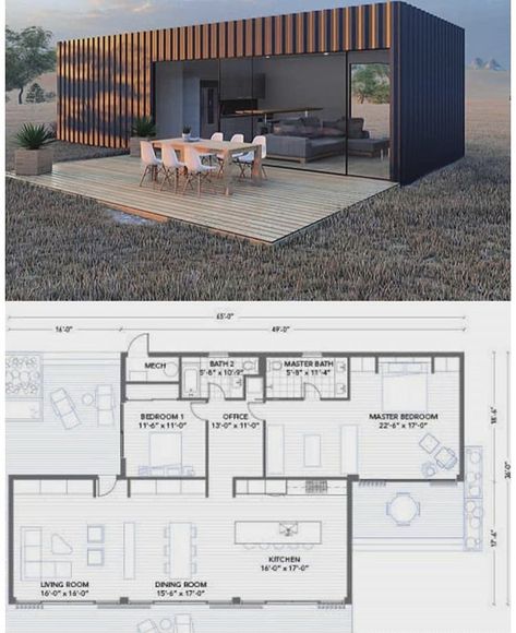 Container Home Plans, Shipping Container Home Designs, Shipping Container House Plans, Tiny House Layout, Container Buildings, Building A Container Home, Container Architecture, Shipping Container Home, Container House Plans