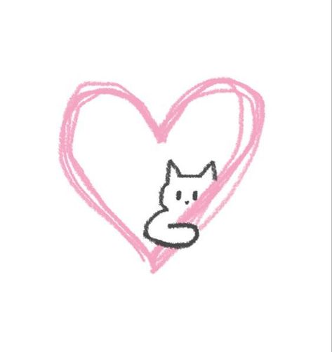 Seni Pastel, Muster Tattoos, Cat Doodle, 캐릭터 드로잉, Cute Doodles Drawings, Cute Doodle Art, Mini Drawings, Cute Texts, Simple Doodles