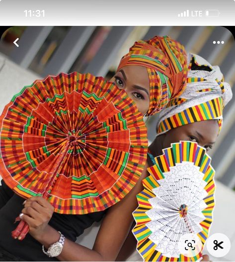 African Fan, African Fabric Accessories, Afrocentric Decor, African Interior Design, African Hair Wrap, African Inspired Decor, African Crafts, African Traditional Wedding, African Accessories