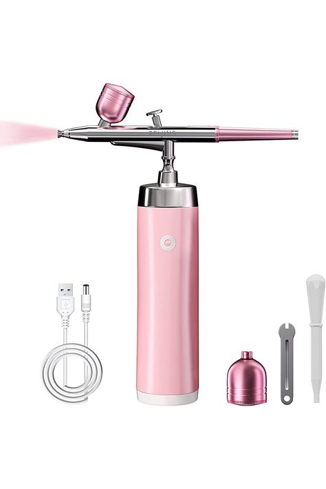 Handheld Airbrush Kit with Compressor, Cordless Airbrush Mini Makeup Machine Kit, Air Brush Sprayer Gun for Nail Art, Makeup, Cake Decorating, Barber, Art Painting (Pink) Barber Art, Makeup Cake, Airbrush Machine, Art Makeup, Mini Makeup, Air Brush, Amazon Art, Sewing Stores, Compressor