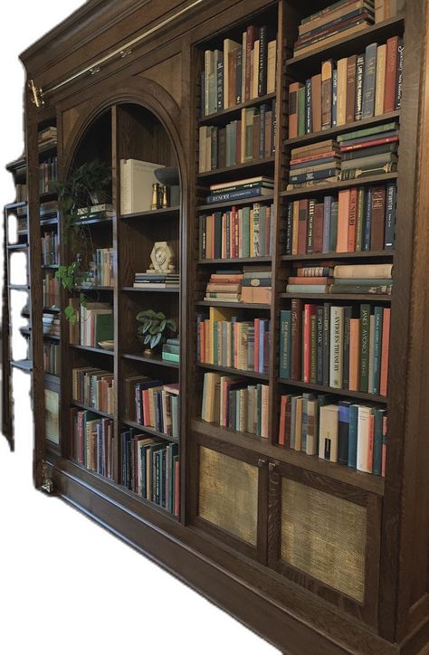 floor to ceiling bookshelves
movable ladder
archway design
cozy lighting Classic Home Library, Boho Library, Eclectic Library, Colorful Library, Chic Library, Contemporary Library, Dream Home Library, Nook Library, Custom Library