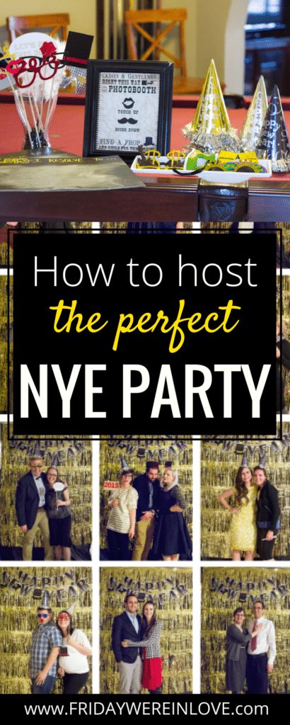 New Year's Eve Mocktail Party- How to Host the Perfect New Year's Eve Party - Friday We're in Love New Year Hosting, Hosting Nye Party, New Year’s Eve Decorations, Nye House Party Ideas, Nye Party Ideas, New Years Eve House Party, Nye Party Games, Nye Decor, Nye Party Decorations