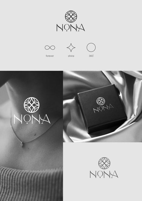 Logo for jewerly by Nona Jewelry Logo Inspiration, Jewelry Store Branding, Jewelry Brand Logo, Baby Logo Design, Create Logo Design, Jewelry Logo Design, Inspiration Logo Design, Logo Minimalista, Cosmetic Logo