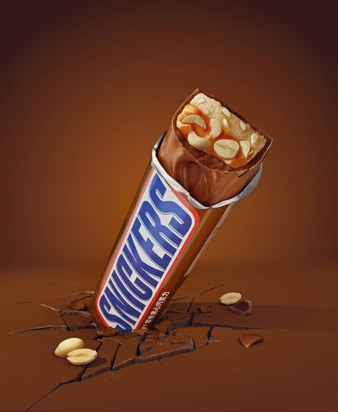 Snickers Chocolate, Ice Cream Poster, Snickers Bar, Product Showcase, Publicidad Creativa, Food Advertising, Food Graphic Design, Food Poster Design, Food Ads