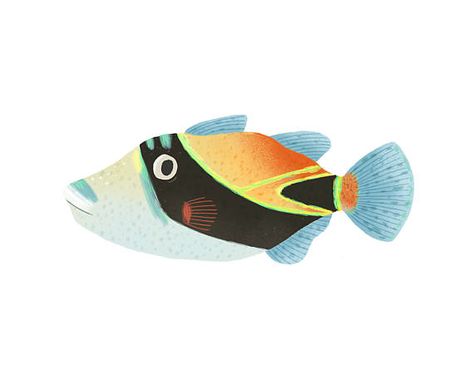 Art Print Illustration - Hawaiian Humuhumunukunukuapua'a Trigger Fish #artprints #art #fish #fishart #hawaii #humuhumunukunukuapuaa #triggerfish #etsy #etsyart Humuhumunukunukuapuaa Tattoo, Humuhumunukunukuapuaa Fish, Hawaiian Animals, Hawaii Fish, Trigger Fish, Hawaiian Fish, Borneo Tattoo, Ocean Illustration, Whale Stuffed Animal