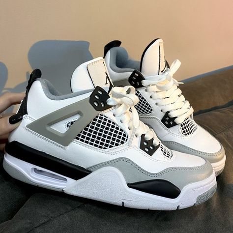 Jordan 4 Retro Military Black, Men Casual Outfit, Women Jordans, Replica Sneakers, Replica Shoes, Black Shoes Women, Shoes Shop, Jordans Sneakers, Jordan