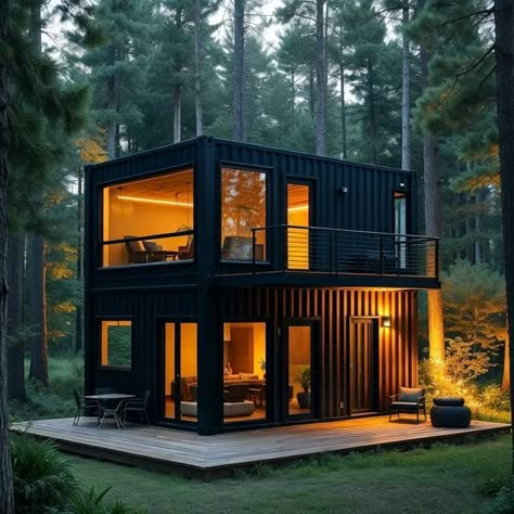 Container Home Made Easy Container Small House, Mountain Container Home, Single Container House Design, Two Story Shipping Container Homes, Shipping Container Tiny Homes, Shipping Container Home Interior, Shipping Container Tiny Home, Container Home Interior, Unique Small House Plans