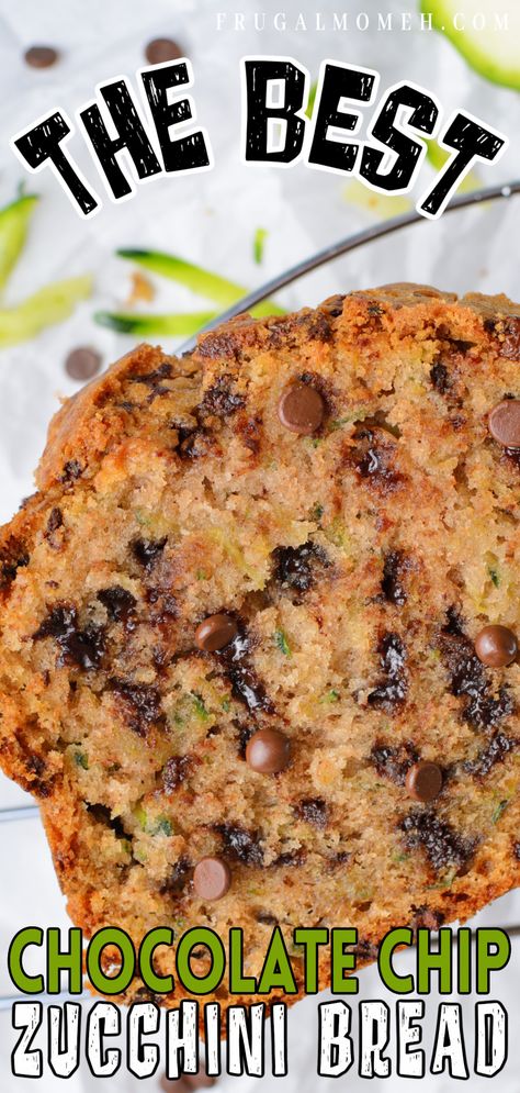 Zucchini And Chocolate Chip Bread, Easy Chocolate Chip Zucchini Bread, Simple Zucchini Bread Recipes, Choc Chip Zucchini Bread Recipes, Best Chocolate Chip Zucchini Bread, Zucchini Choc Chip Bread, Zucchini Loaf Recipes Chocolate Chips, Chocolate Chip Zucchini Bread Mini Loaves, Moist Chocolate Chip Zucchini Bread