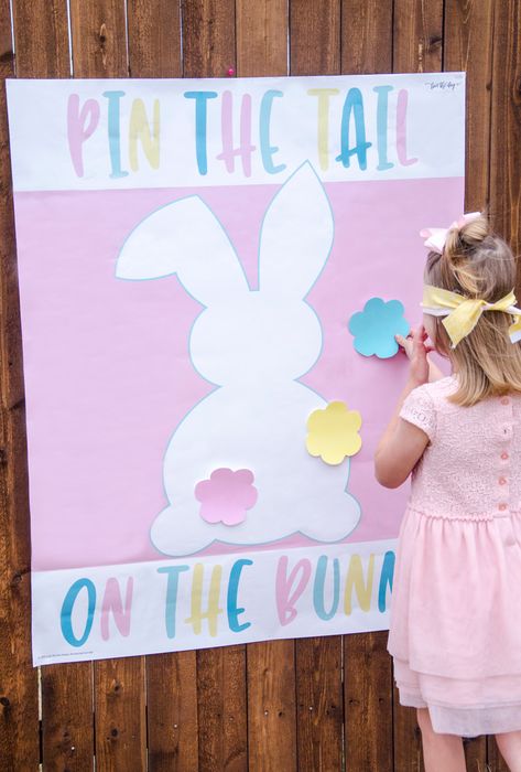 Pin The Tail On The Bunny Easter Game by Lindi Haws of Love The Day Fun Easter Games, Easter Bingo, Easter Puzzles, Party Cutlery, Easter Party Games, Easter Games For Kids, Pin The Tail, Easter Printable, Easter Preschool