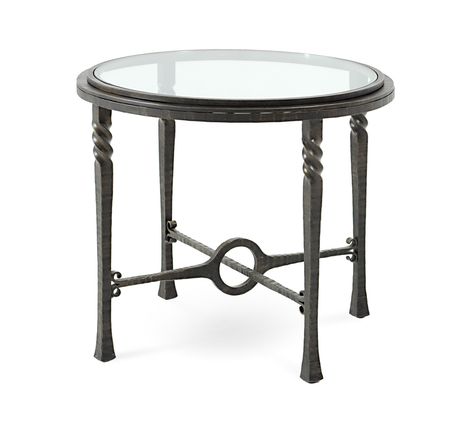 Charleston Forge Catalog Copper Top Table, Parks Furniture, Wrought Iron Table, Iron Stools, Copper Table, Table With Glass Top, Round End Table, Furniture Classic, Forging Metal