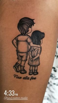 Bro Sis Drawing, Brother Sister Tattoo Design, Brother And Sister Drawing Art, Sister And Brother Drawing, Bro And Sis Tattoo, Family Tattoo Designs Meaningful, Brother Sister Drawing, Big Brother Tattoo, Tattoo Brother Sister