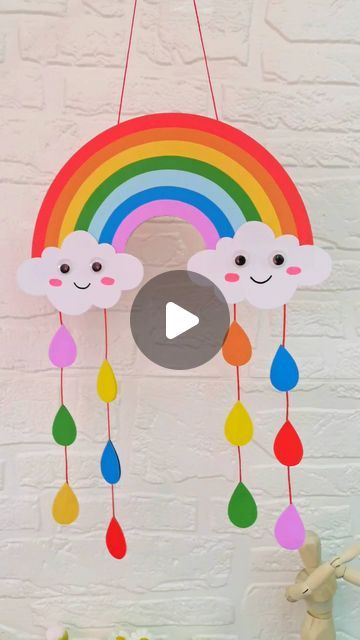 paper crafts creator on Instagram: "Title: "Springtime Delights: Easy and Colorful Handmade Crafts!"  Hashtags: - #KindergartenHandmade - #HandmadeDIY - #ParentChildHandmade - #ChildrensCreativeHandmade - #SpringHandmade" Rainbow Painting For Kids, Rainbow Crafts Preschool, Easy Paper Crafts For Kids, Decoration Creche, Craft Bazaar, Rainbow Project, Rainbow Activities, Easy Art For Kids, Diy Sewing Gifts