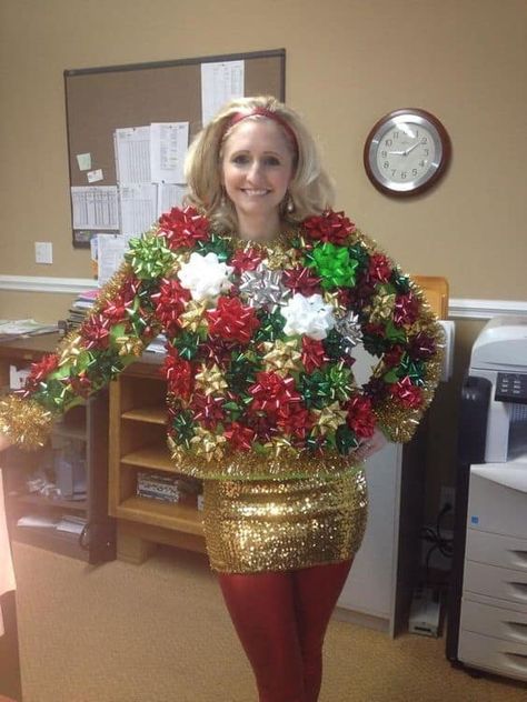 Tacky Outfit, Tacky Christmas Outfit, Christmas Toast, Making Ugly Christmas Sweaters, Ugly Christmas Outfit, Homemade Ugly Christmas Sweater, Ugly Christmas Sweater Diy Funny, Diy Christmas Outfit, Ugly Christmas Sweater Outfit