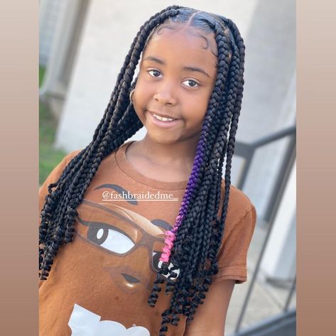 Kids Large Knotless Braids, Kids Knotless Braids, Large Knotless, Kid Hair, Kids Braids, Kids' Braids, Knotless Braids, Girls Hair, Black Girls Hairstyles