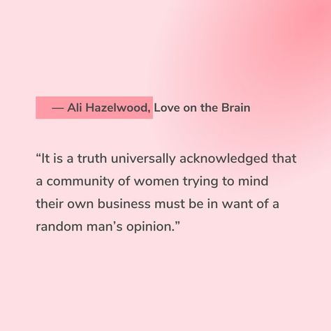 romance book to read. romance books 2022. romance book quotes Abby Jimenez, Brains Quote, Love On The Brain, Brain Book, Book Art Projects, Ali Hazelwood, Romance Books Quotes, Community Of Women, Unread Books