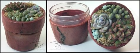 Stash Jar - faux potted succulents | by Brandee Blank Art Polymer Clay Stash Jar, Pepper Ideas, Clay Eye, Valintines Day, Diy Keramik, Stash Jar, Potted Succulents, Clay Jar, Stash Jars