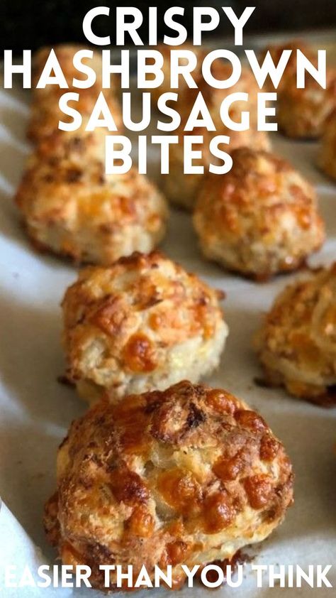 Sausage Finger Food, Hashbrown Bites, Shredded Hashbrown Recipes, Ground Breakfast Sausage, Frozen Hashbrown Recipes, Sausage Bites, Thanksgiving Breakfast, Best Breakfast Foods, Good Morning Breakfast