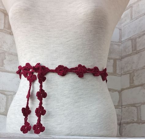 Crochet Waist Chain, Crochet Flower Belt, Belt Crochet, Knit Belt, Summer Belt, Crochet Belt, Beach Party Outfits, Boho Belt, Cowboy Belt