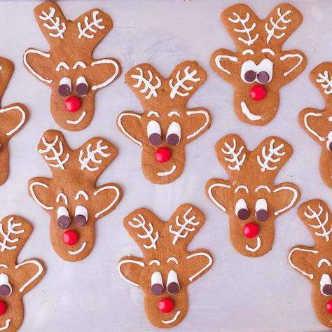 Reindeer Gingerbread Cookies, Ren Geyiği, Gingerbread Reindeer, Gingerbread Cookies Decorated, Reindeer Cookies, Cookies Gingerbread, Ginger Bread Cookies Recipe, Man Cookies, Gingerbread Decorations