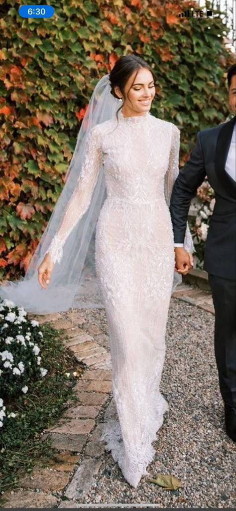 Turtleneck Wedding Dress, Elegant Long Sleeve Wedding Dresses, Wedding Dress Necklace, Long Sleeve Wedding Gowns, High Neck Wedding Dress, Classy Wedding Dress, Lace Wedding Dress With Sleeves, Long Sleeve Wedding Dress Lace, Dream Wedding Ideas Dresses