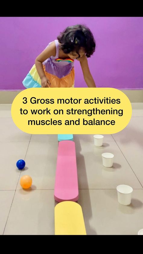 Shweta | DIY activities | Nagpur | Singrauli | 3 gross motor activities to develop and strengthen muscles and work on balancing 👟 The balancing beam is from @arirotoys 🤩 Code: shweta5... | Instagram Balance Beam Activities For Kids, Balance Beam Activities, Balance Beam, Gross Motor Activities, Gross Motor, Diy Activities, Toddler Play, Motor Activities, Build Muscle