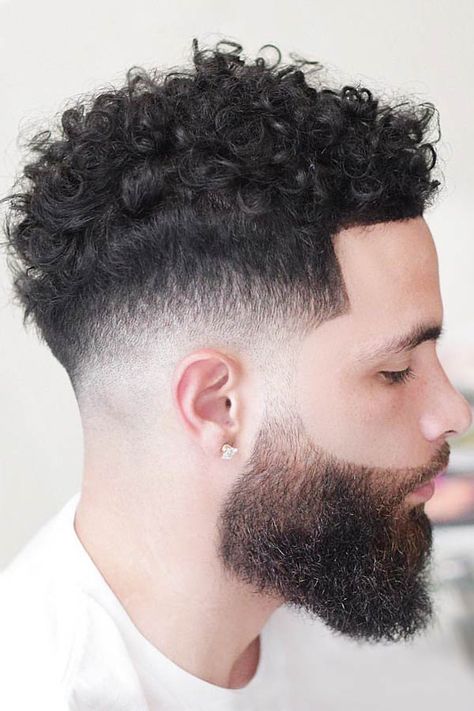 The Temp Fade Haircut And#8211; One Of The Most Popular And Hottest Trends ★ Temp Fade Haircut, Blowout Haircut, Low Taper Fade Haircut, High And Tight Haircut, Men's Curly Hairstyles, Curly Hair Fade, Curly Undercut, Low Fade Haircut, Men Haircut Curly Hair