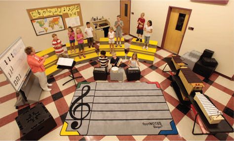 Music Room School, Orphanage Ideas, Kids Music Room, Music Room Organization, Room Arrangement Ideas, Orff Music, Kids Room Bookshelves, Elementary Music Class, Kindergarten Design