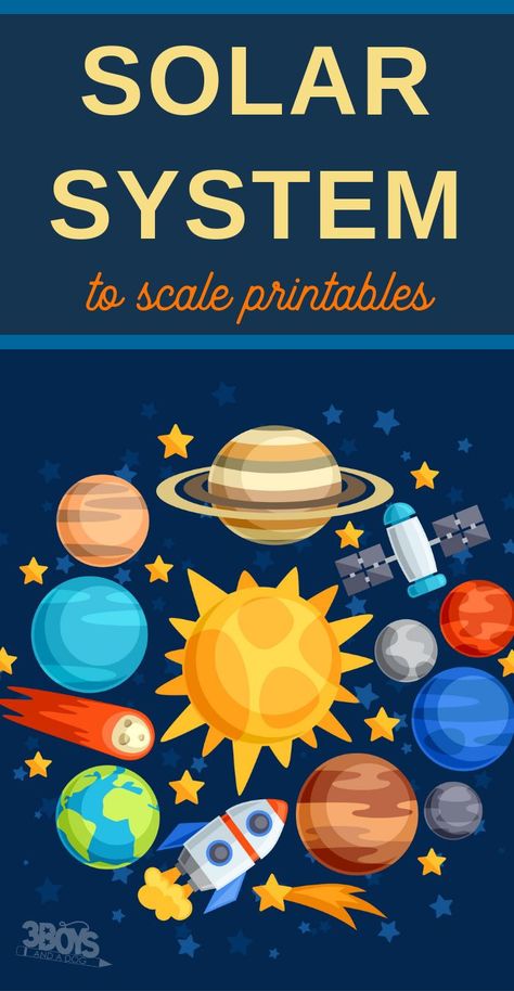 In addition to these printable scaled-to-size planet printables, I also made a list of several great solar system printables and activities.  I hope you find it useful in your solar system for kids learning adventures! #freeprintables #thesolarsystem #planetsforkids Solar System To Scale, Solar System Printables, Printable Solar System, Solar System Coloring Pages, Planets Activities, Solar System Projects For Kids, Solar System Activities, Space Activities For Kids, Science Printables