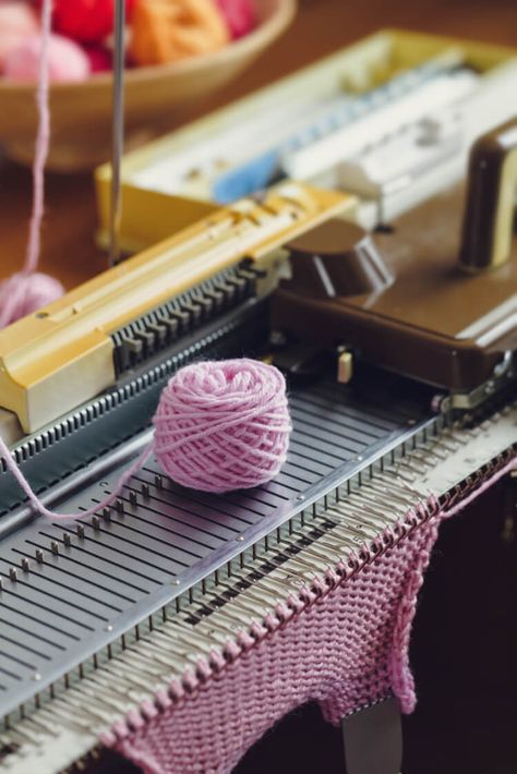 Knitting Machine For Beginners (Your One-Stop Guide) - Sintelli Knitting Machines For Sale, Crochet Machine, Knitting Machine Tutorial, Brother Knitting Machine, Large Knitting, Circular Knitting Machine, Knitting Basics, Knitting Machines, Knitting Machine Patterns