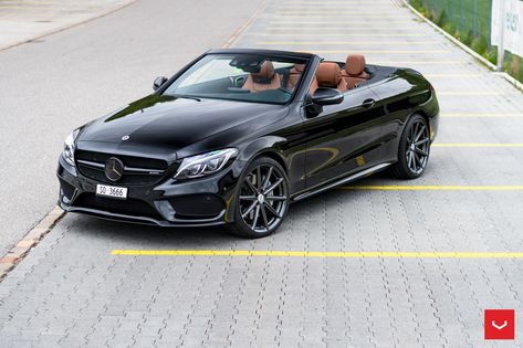 Stylish Aftermarket Parts on Stunning Convertible Mercedes C Class Mercedes Convertible Black, Convertible Mercedes Benz, Convertible Mercedes, Mercedes Convertible, Mercedes Benz Convertible, Black Mercedes, Wide Body, C Class, Vroom Vroom