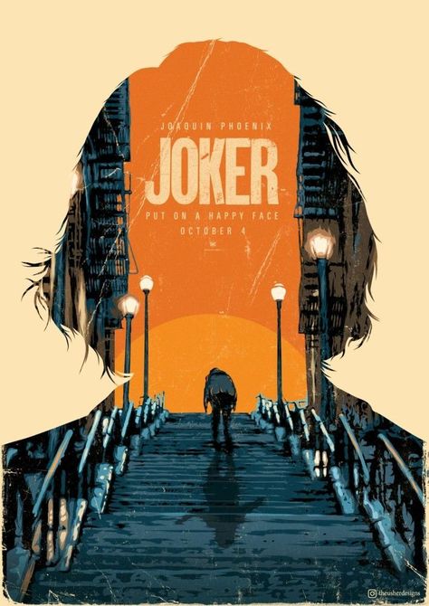 Weekly Inspiration Dose 064 - Indieground Design #graphicdesign #design #art #inspiration #joker #movie #movieposter #dc #joaquinphoenix #illustration #illustrationart Joker Kunst, Poster Grafico, Posters Decor, Posters Conception Graphique, Joker Poster, Weekly Inspiration, Film Poster Design, رعب نفسي, Joker Art