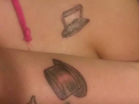 Monopoly pieces.  I'm the top hat. Lisa is the iron. Monopoly Piece Tattoo, Monopoly Pieces, Pieces Tattoo, Top Hat, Future Tattoos, Cute Tattoos, Monopoly, Body Art Tattoos, I Tattoo