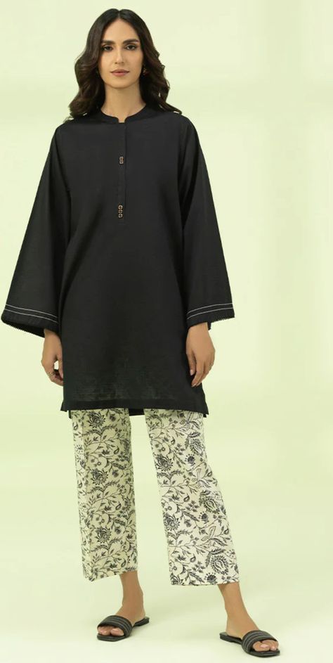 Shirts Designs Pakistani, Plain Kurta, Boxy Shirt, Desi Fashion Casual, Casual Wear Dress, Designer Party Wear Dresses, Embroidery Designs Fashion, Stylish Dress Book, Designs For Dresses