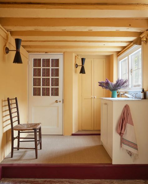 A glorious riverside house in west London refreshed and revived by Kate Guinness | House & Garden Kate Guinness, 18th Century House, Red Dining Room, Riverside House, Georgian Townhouse, London Townhouse, Dado Rail, Antique Dining Tables, Floor Sitting