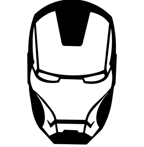 Iron Man Silhouette, Ironman Silhouette, Iron Man Stencil, Iron Man Outline, Iron Man Dibujo, Ironman Mask, Iron Man Face, Band Tattoos For Men, Iron Man Birthday