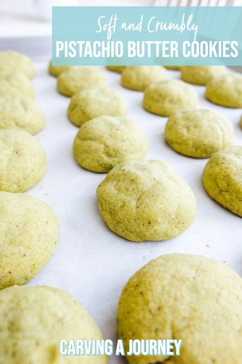 Pistachio Cookies Recipe, Cookies Pistachio, Powdered Sugar Icing, Egg Free Cookies, Pistachio Butter, Pistachio Cookies, Pistachios Nuts, Sugar Icing, Fall Dinner Recipes