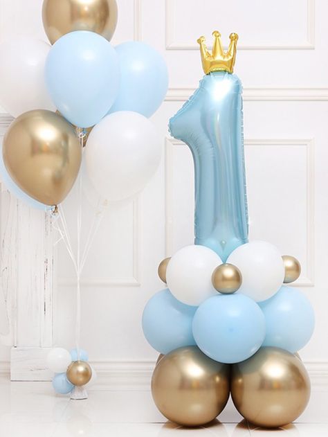 Multicolor    Latex  Balloons    Event & Party Supplies Birthday Ballon Decorations, Baby Birthday Balloon, 1st Birthday Decorations Boy, First Birthday Decorations Boy, Γενέθλια Mickey Mouse, First Birthday Balloons, Birthday Decorations At Home, 1st Birthday Balloons, Baby Birthday Decorations