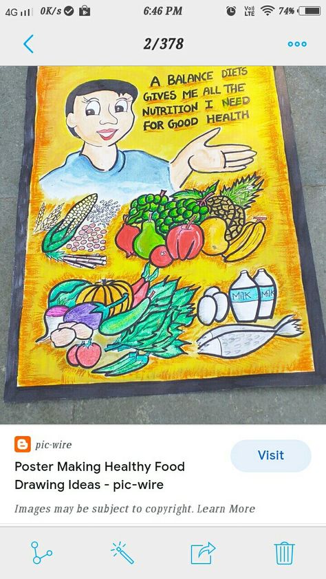 Healthy Food Drawing, Healthy Food Poster, Healthy Eating Posters, Balanced Diet Chart, Healthy Food Art, Nutrition Poster, Poster Competition, School Kids Crafts, Healthy Food Habits