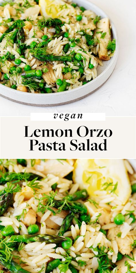 Brunch Vegetables, Vegan Lemon Orzo, Lemon Orzo Pasta Salad, Lemon Orzo Pasta, Lemon Pasta Salads, Crowd Food, Lemon Orzo Salad, Menstrual Phase, Orzo Salad Recipes