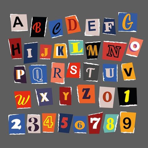 Vector letters cut and torn from magazin... | Premium Vector #Freepik #vector #abc #letters #alphabet-letters #alphabet-design Wrinkled Paper Background, Vector Letters, Magazine Letters, Wrinkled Paper, Cut Out Letters, Paper Background Design, Letters Alphabet, Abc Letters, Free Business Card Mockup