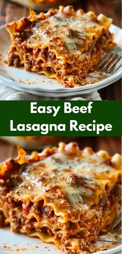 Love ground beef recipes? Our easy beef lasagna recipe is a must-try for dinner. This lasagna recipe combines savory beef with classic flavors, making it an ideal choice for beef recipes for dinner. Beef Lasagna Recipe, Classic Lasagna Recipe, Lasagna Recipe With Ricotta, Lasagna Recipes, Beef Lasagna, Easy Lasagna Recipe, Cheese Lasagna, Beef Casserole Recipes, Ground Beef Recipes Easy