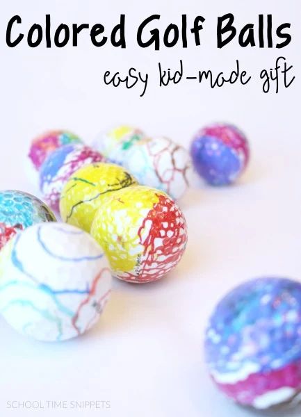 Golf Ball Crafts, Sweet Gift Ideas, School Time, Golf Balls, Easy Kids, Golf Ball, Crafts Ideas, Christmas Birthday, Diy For Kids