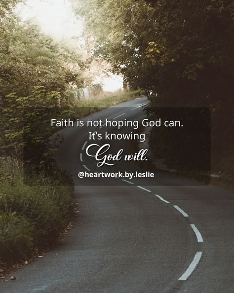 Faith is the substance of things hoped for and the evidence of things unseen. Just because we hope for things, does not mean we are "hoping" God can do something. Faith means that we know God can do all things and He's working out everything in His plan for us. With faith, we need patience. (But that's a different story, right?) Have faith! Believe that God can do anything! #heartworkbyleslie #christian #christianlifestyle #womenoftheword #sistersinchrist #encouragement #ChristianLife ... God Can Do Anything, Faith Is The Substance, God Can, Christian Motivation, Have Faith, Knowing God, Christian Life, Do Something, Just Because