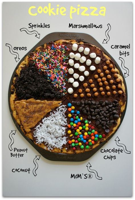 Cookie Pizza Recipe, Chocolate Chip Cookie Pizza, Brownie Bowls, Sweet Pizza, Chocolate Pizza, Dessert Original, Cookie Pizza, Dessert Pizza, Chocolate Butter